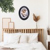 HEALLILY Picture Frame Oval Picture Frames： Wooden Wall Hanging Photo