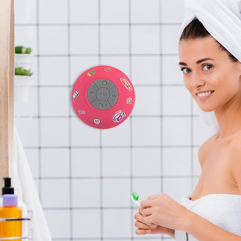 Wireless Speaker | Bathroom Speaker,Water-Resistant Wireless Suction Cup Outdoor Shower
