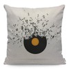 WONDERTIFY Record Muisicnotes Cushion Cover Notes Floating Decorative Throw Pillow