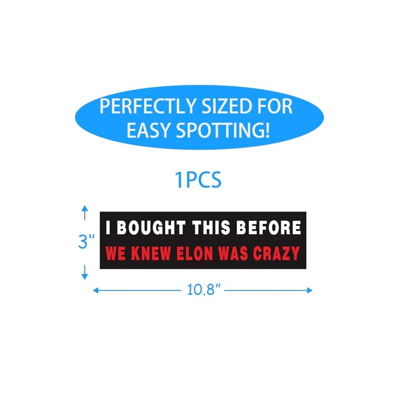 Anti Elon Bumper Magnet for Car - I Bought This