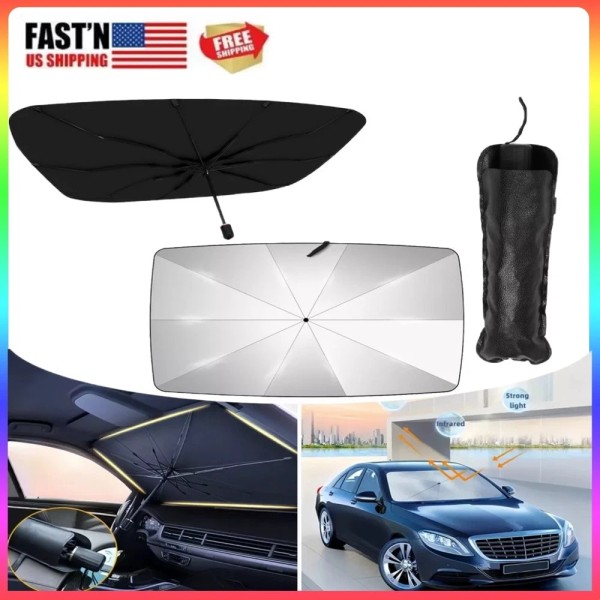 Unbranded Car Windshield Sunshade Cover Umbrella Foldable Front Window Visor