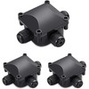 Waterproof Junction Box, IP68, 3-Way Outdoor Cable Connectors,Outdoor/External Electrical Light
