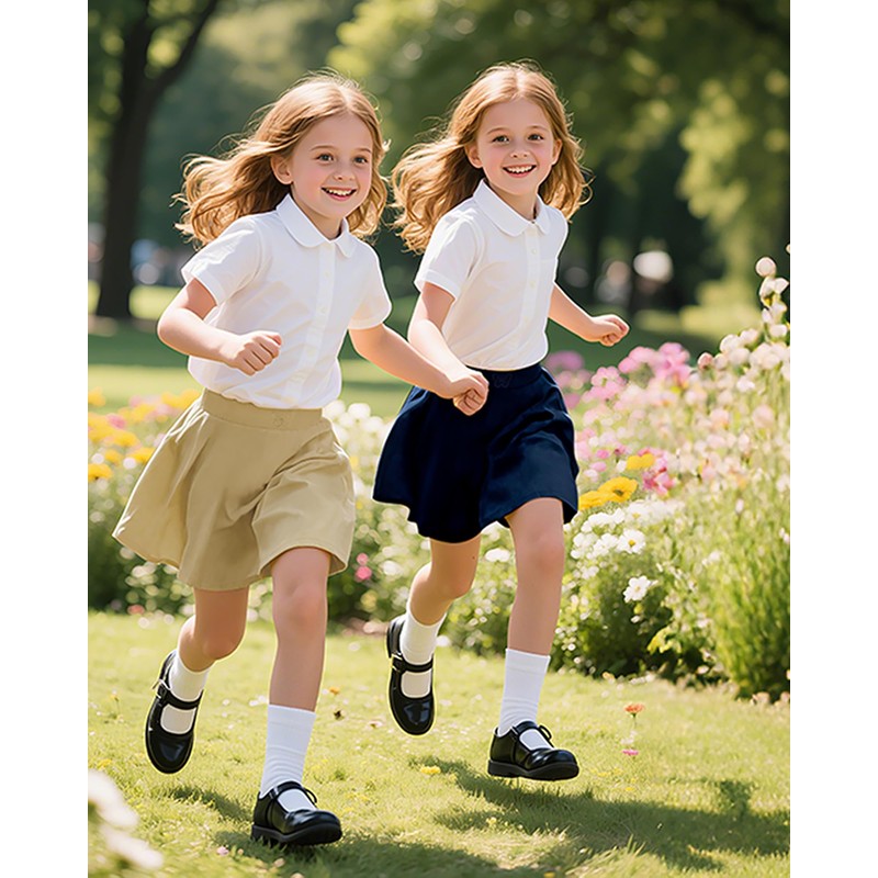 Ekfewou - Faldas deportivas para niñas pequeñas, con bolsillos, Azul