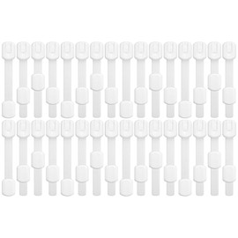 WELLGRO Set of 8, 16 or 32 Baby Child Safety Locks for Drawers and Cupboards, Drawer Locks, Adjustable Length, Quantity: 32 Pieces