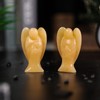 dssmboom 3” Hand Carved Yellow Jade Crystal Angel Statue, Pocket