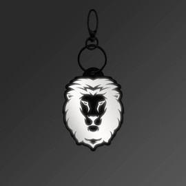 Reflexy Lion with Magnificent Mane Reflector Pendant Recycled Felt Pedestrian Reflector Pendant Lion Mane Africa Predator Cat Big Cat