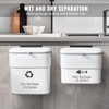 ELPHECO Kitchen Compost Bin with Lid 1.8 Gallon Hanging Trash