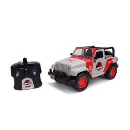 Jada Jurassic World Hollywood Ride Jurassic Park Jeep Wrangler Remote Car Toys Hollywood Rides Jurassic Park Jeep Wrangler - 1:16 Scale Radio Control Vehicle