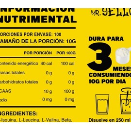 Aminoácidos 1kg En Polvo Mr. Yellow 100servicios Varios Sabo