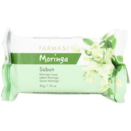 FARMASi FARMASi Soap, Face, Body, Hair & Hands Cleansing and Hydrating Soap Bar, for Man and Women, Keeps Skin Clean, Smooth, & Moisturized, 1.76 oz. / 50 gr (Moringa)