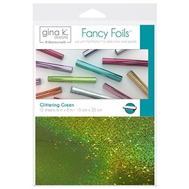 Gina K. Designs for Therm O Web Glittering Green Gina K Designs Fancy Foil 6"X8" 12/Pkg