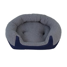 Cama para Perro con Forro acolchonado (Small, Azul)                                                                                                   
