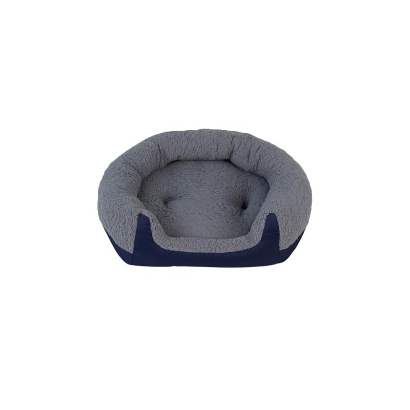 Cama para Perro con Forro acolchonado (Small, Azul)