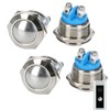 Door Chime Push Button - 4X Replacement Buttons Push Door