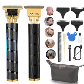 KEPOSON Professional Cordless Hair Trimmer for Men: Multi-Functional Grooming Kit with Precision T-Blade, 1200mAh Battery & 4 Adjustable Combs | Ideal for Home, Travel, and Professional Styling