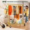 Raybee Heavy Duty Clothes Rack, Gold Clothing Racks for Hanging