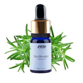 Nykaa Naturals Essential Oil, Rosemary, 0.33 oz - Hair Oil for Thicker Hair - Anti-Dandruff - Acne Control Face Oil - Body Oil for Skin Cell Renewal