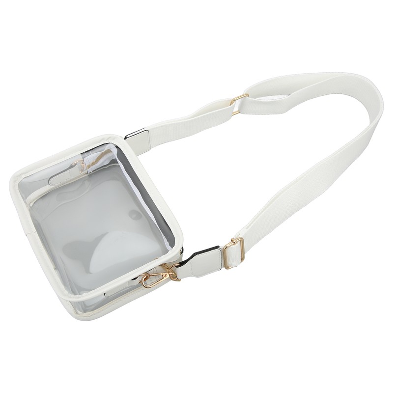 Clear Shoulder Bag PVC Zippered Waterproof Stadium Approved Purse for