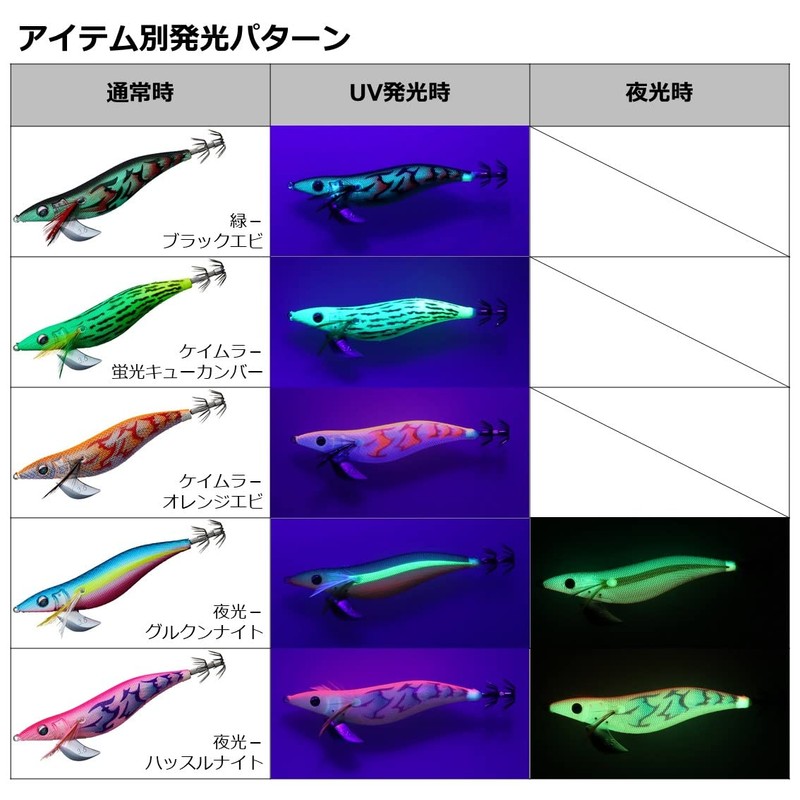 Daiwa Egi Emeraldas Stay RV Lure, No. 3.5, Luminous -