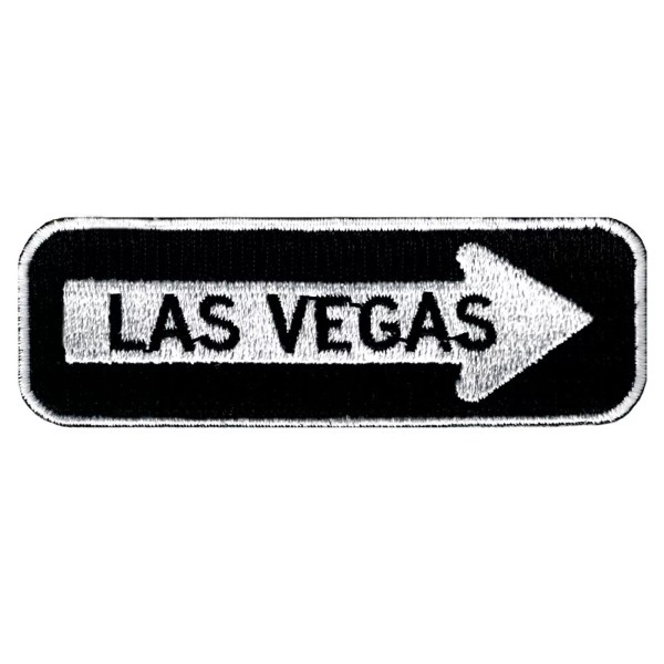 Cypress Collectibles Inc. LAS VEGAS ONE-WAY SIGN EMBROIDERED IRON-ON PATCH