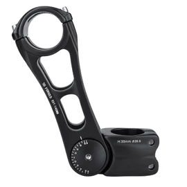 CXWXC Adjustable MTB Stem 31.8mm 70 Degree - 90/110/145mm Bike Stem Riser for Handlebar - Aluminum Alloy Mountain Bike Handlebar Riser Extender for MTB Road City Bike Bicycle (31.8 x 145mm)