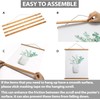 Magnetic Poster Frame Hanger, Natural Teak, Wooden Poster Hanger for
