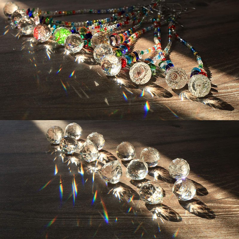ToBeIT 12 x Crystal Sun Catchers Conjures up Light Reflections