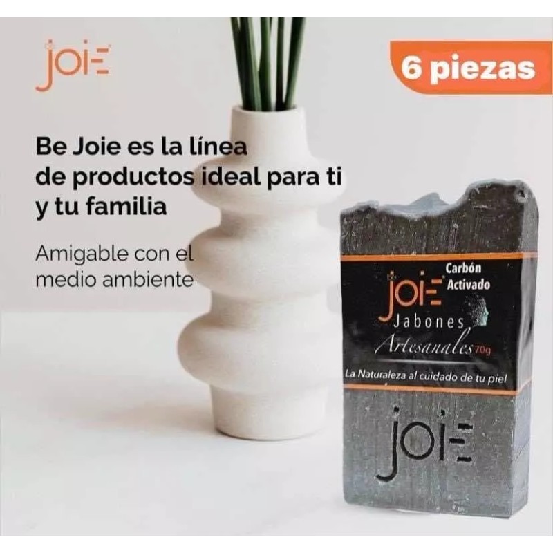 Be Joie Paquete (6) Jabón Artesanal Vegano De Carbón Activado