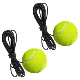HAIKING Tennis Trainer Balls, 2 PCS Yellow Self Practice Tennis Accessories with String for Tennis Training, Exercise (67mm/2.63in)