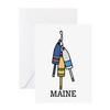CafePress Maine Buoys Greeting Cards Folded Greeting Card Matte