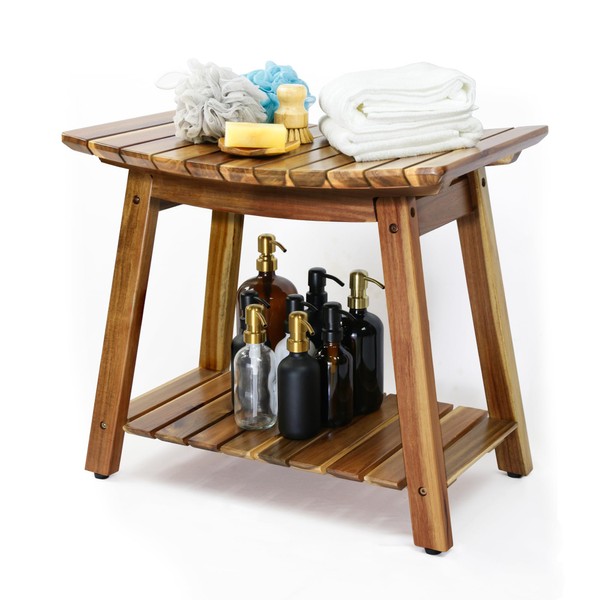 Acacia Shower Stool Bench Chair for inside shower to sit