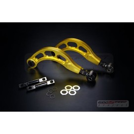 Godspeed AK-043-GOLD Rear Adjustable Camber Arms, Gen. 2, Billet Aluminum, Red, Compatible with Honda Civic 2006-15