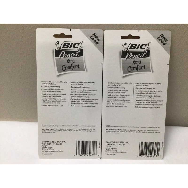Bic New BIC Xtra Comfort Soft Grip Mechanical Pencils 2-Pack