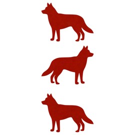 LiteMark Reflective Red 2.5 Inch Husky Sticker Decals for Hard Hats, Helmets, Tool Boxes and More - Pack of 3