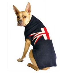 Chilly Dog Union Jack Dog Sweater, Small