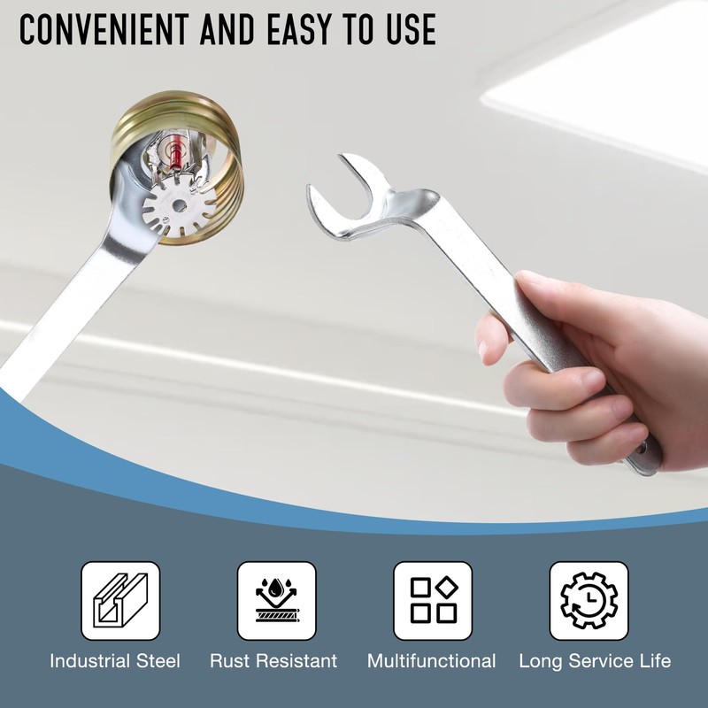 Vizava Universal Fire Sprinker Head wrench Tool With Spring Snap