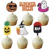 Summerween Cupcake Topper Spooky Party Decoration Summer Ghost Beach Boo