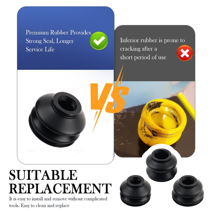 14PCS Ball Joint Boot Replacement,Rubber Dustproof Tie Rod End Boot