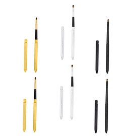 MERRYHAPY 6pcs Retractable Lip Brush Travel Kits for Women Retractable Brush Eye Liner Applicator Eyelashes Eyeshadow Makeup Lip Liner Brush Lipstick Cosmetics Brush Bionic Fiber Hair