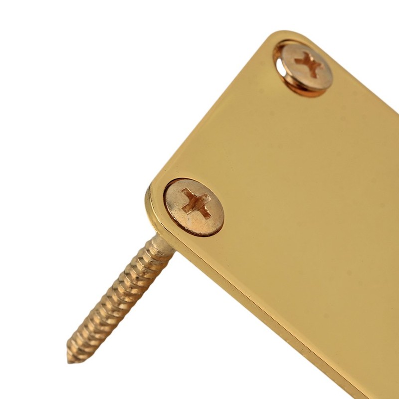 Yibuy Gold 1 Set 64x51mm Neck Plate w/Screw Guitar Square