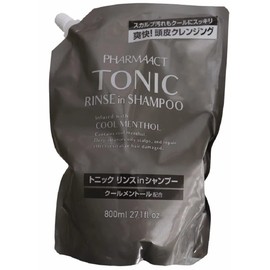 Kumano Oil and Fat Pharmaact Cool Tonic, Menthol Blending, Cleans Scalp Pores, Scalp Care, Scalp Cleansing, Rinse in Shampoo, Refill, 2.8 fl oz (800 ml), Made in Japan