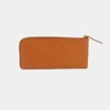 Les.conni Women's Long Wallet, Genuine Leather, L-Shaped Zipper, Slim, Thin,