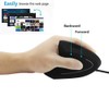 elec Space Vertical Left-Handed Mouse, Left Hand Ergonomic USB Wired