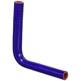 HPS 1/2" - 5/8" ID, Silicone 90 Degree Elbow Reducer Coupler Hose, High Temp 4-Ply Reinforced, Leg Length on Each Side: 4-1/2", 100 Psi Max. Pressure, SER-81020-BLUE, Silicone, Blue