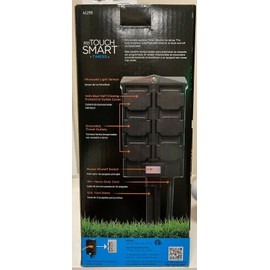 myTouchSmart Outdoor Digital 6-Outlet Evening Preset Timer, Black