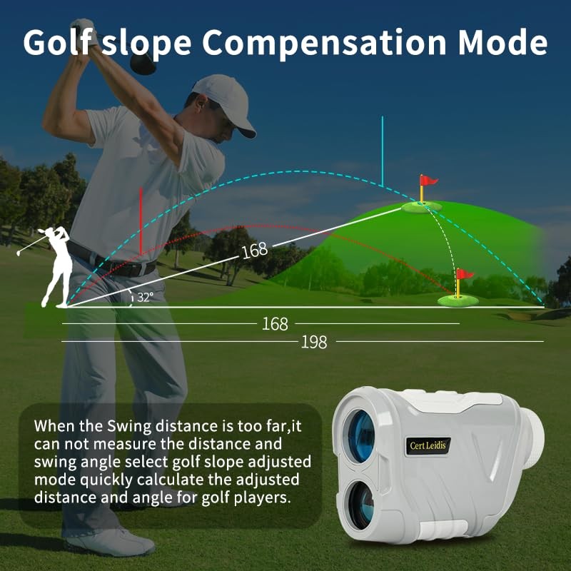 Golf Rangefinder with Slope, 1500 Yards Laser Range Finder Golfing,