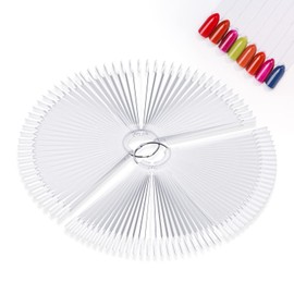 Pack of 100 Nail Art Tips Ring Stick, Nail Tips Nail Display Transparent Nails Art Tips Sticks, Nail Art Practice for Nail Studio and Beginners Display DIY Nail Art Tips, Christmas Gifts for Women