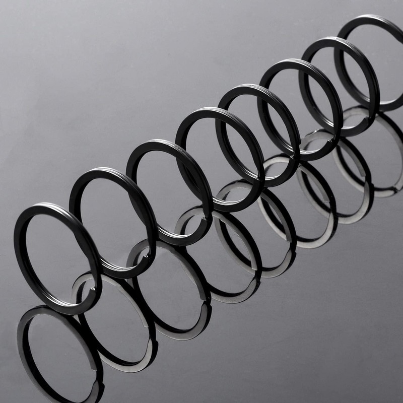 30 Pieces Flat Key Rings Metal Keychain Rings Split Keyrings