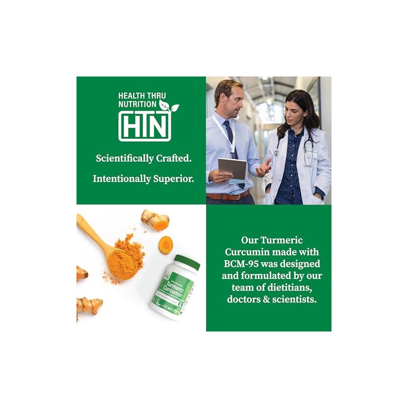 Health Thru Nutrition Complejo de curcumina y cúrcuma 500 mg