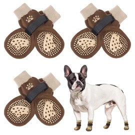 SCENEREAL Anti Slip Dog Socks for Hot/Cold Pavement to Prevent Licking Paws, Dog Grippy Socks for Senior Dogs Hardwood Floors Walking, Pet Boots & Paw Protectors for Indoor Outdoor